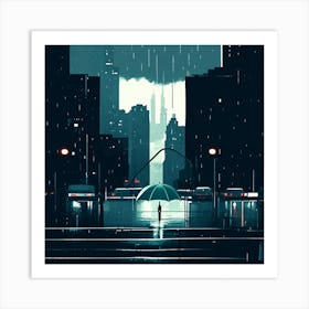 Chicago Rain Art Print