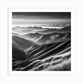 Black And White Landscape 5 Art Print