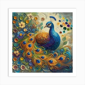 Bird Peacock 3 Art Print