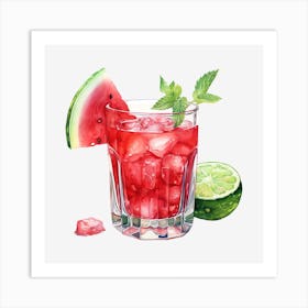 Watermelon Cocktail 10 Art Print