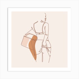 Nude Line Art Art Print Art Print