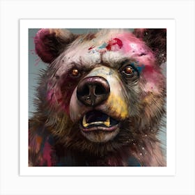 Splatter Bear 1 Art Print