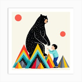 Bear And Child 2 Art Print