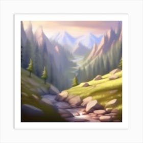 Landscape Painting 105 Art Print