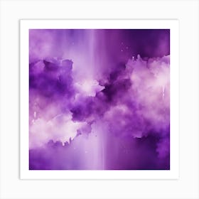Abstract Minimalist Painting That Represents Duality, Mix Between Watercolor And Oil Paint, In Shade (48) Art Print