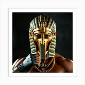 Asm A Fighter Wears An Ancient Egyptian Mask 620af18f Fba5 47d8 A5d8 13ab52b5f31f Art Print