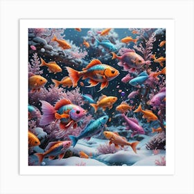 Colorful Fishes Art Print