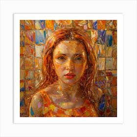 Girl With Red Hair Art Print