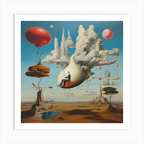 'Clouds And Balloons' Art Print