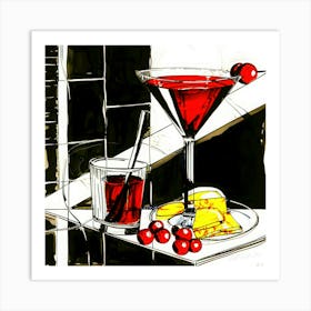 Cocktails - Martini Cocktail Art Print