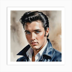 1950s Rock Icon Elvis Presley Art Print