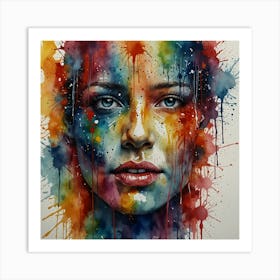 Watercolor Of A Woman 13 Art Print