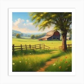 Farm Landscape 10 Art Print