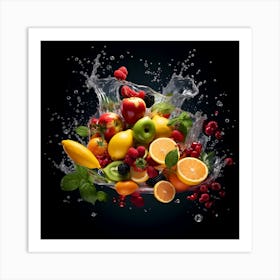 Fruit Splash 22 Art Print