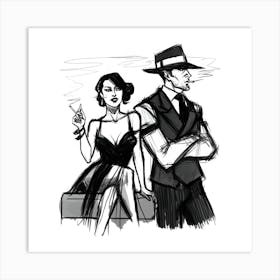 Men and Women Smoking Art Print