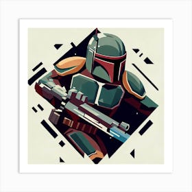 Boba Fett Geometric Art Print Art Print