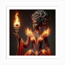 Fire Goddess-17 Art Print