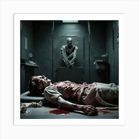 Man In A Hospital Room Art Print