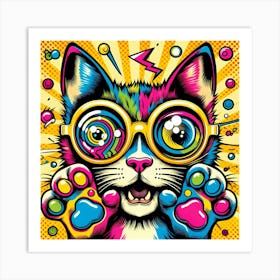 Pop Cat 16 Art Print