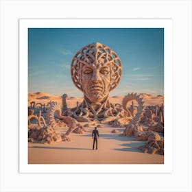 Man In The Desert 205 Art Print