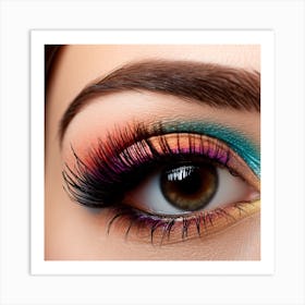 Colorful Eye Makeup Art Print