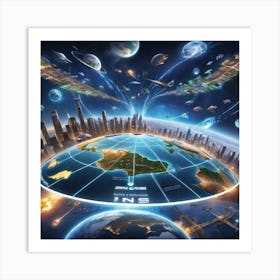 Spacecraft In Space Art Print