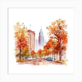 Watercolor Cityscape 4 Art Print