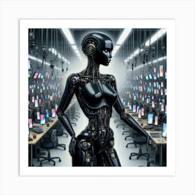 Robot Woman 19 Art Print