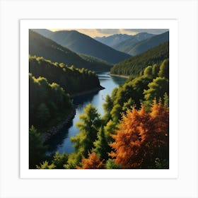 Default Beautiful Views Painting 3 Art Print