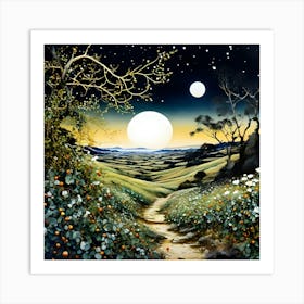 Moonlight Path Art Print