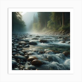 Silent Stream Symphony Art Print