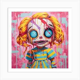 Skeleton Girl Art Print