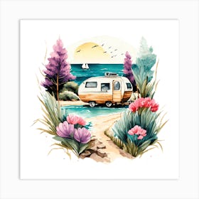 Vintage Camper 2 Art Print