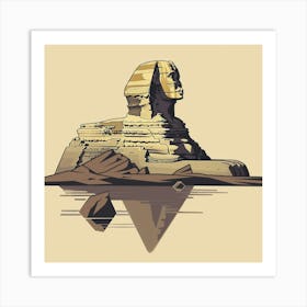 A Sphinx In Giza Minimal Illustration 1719991507 3 Art Print