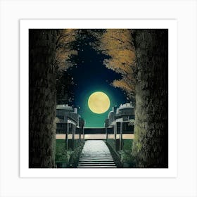 Moonlight In The Park Art Print