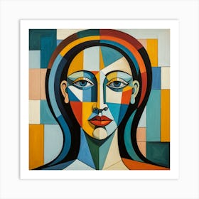 Abstract Portrait Of A Woman 2 Art Print