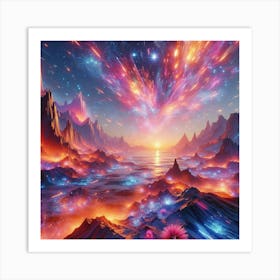 Space Landscape Art Print