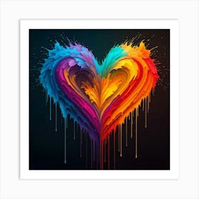 Colorful Heart Art Print