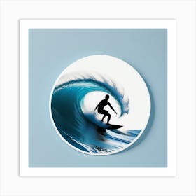 Surfer On A Wave Art Print