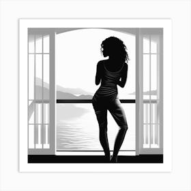 Silhouette Of A Woman 8 Art Print