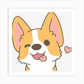 Cute Corgi Art Print