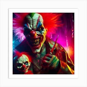 Evil Clown Art Print