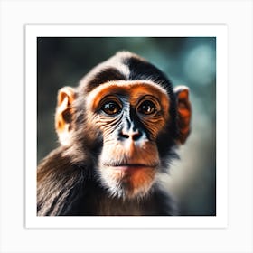 Chimpanzee Portrait 24 Art Print