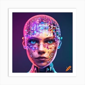 Craiyon 161121 Create A Profile Picture That Represents Artificial Intelligence Art Print