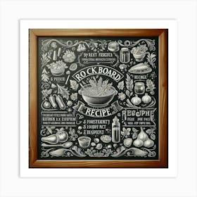 Chalkboard Recipe 3 Art Print