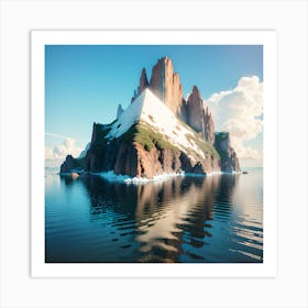 Iceberg In The Water Art Print