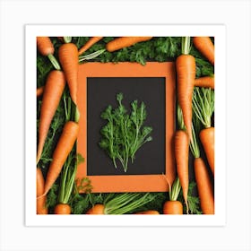 Carrots In A Frame 19 Art Print