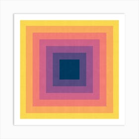 Squares gradient colors 1 Art Print