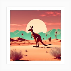 The Kangaroos Retro Pop Art Print