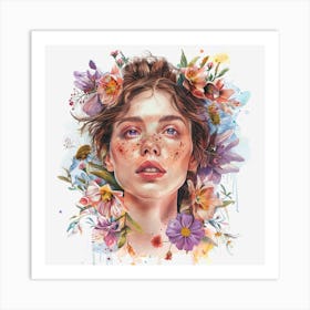 Flower Girl 19 Art Print